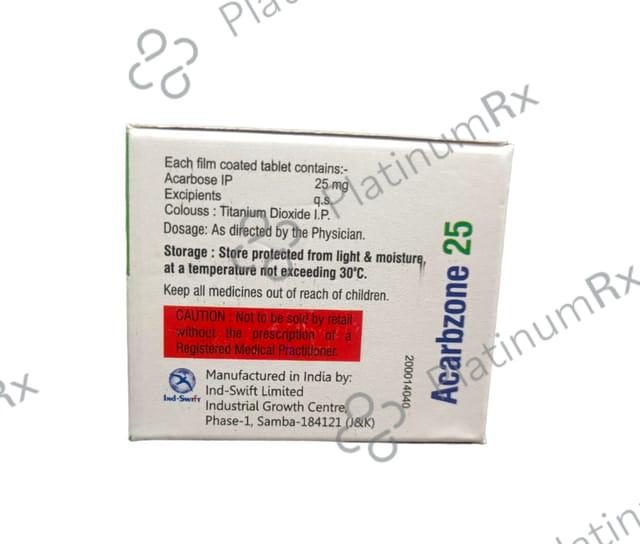 Acarbzone 25mg Tablet 10s
