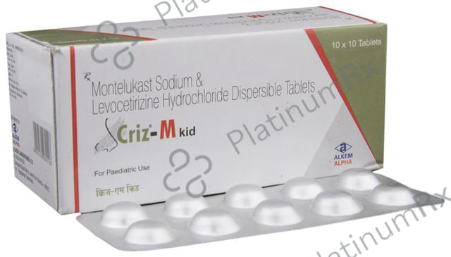 Criz M Kid 2.5/4mg Tablet DT 10s