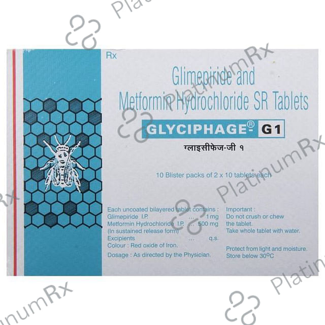 Glyciphage G 1/500mg Tablet PR 10s