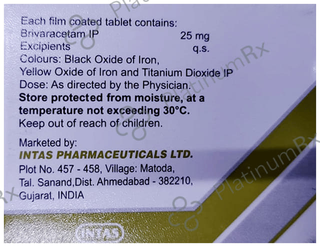 Brivazen 25mg Tablet 15s