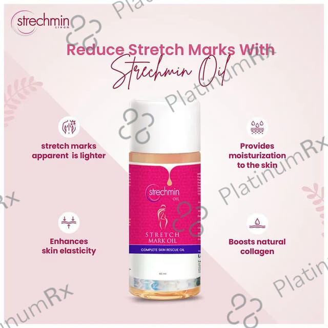 Strechmin Stretch Marks Oil, Improve The Appearance of Stretch Marks & Scars