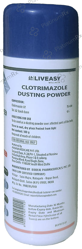 Liveasy Clotrimazole Anti Fungal Powder
