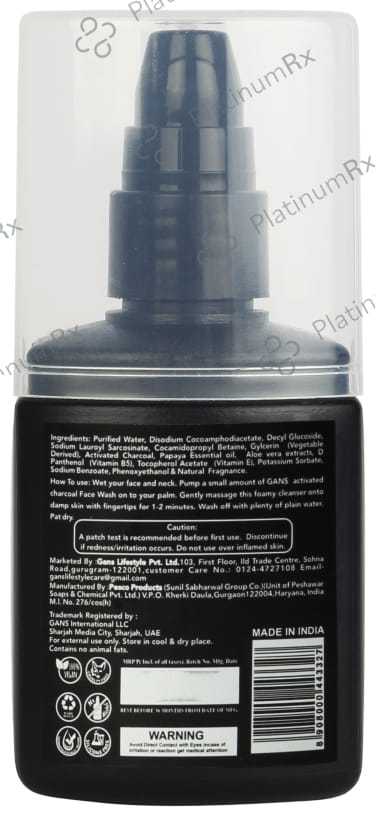 Gans Charcoal Face Wash