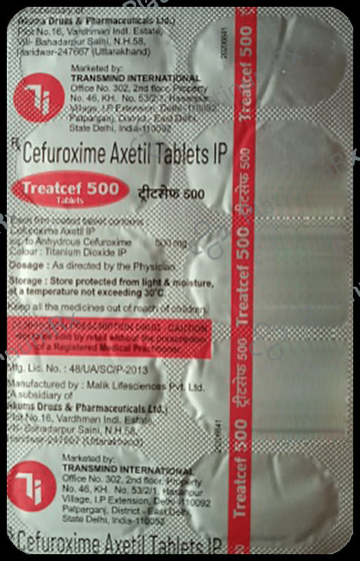 Treatcef 500 Tablet