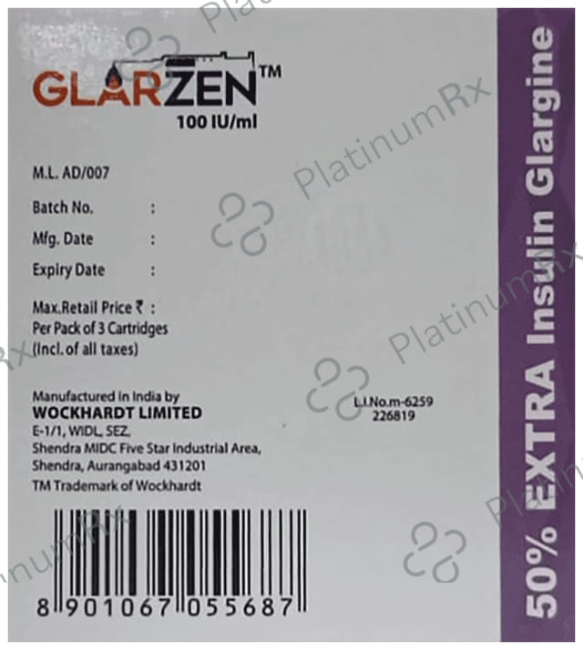 Glarzen (100 IU/ml) (1*3ml Cartridge)