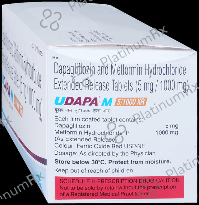 Udapa M 5mg/1000mg Tablet XR