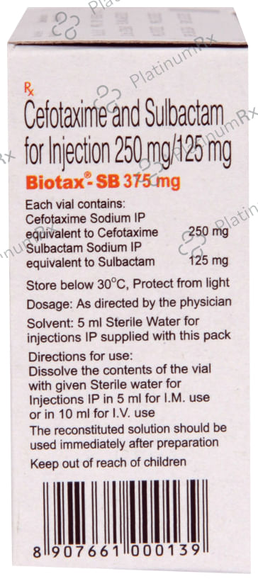 Biotax SB 250 mg/125 mg Injection