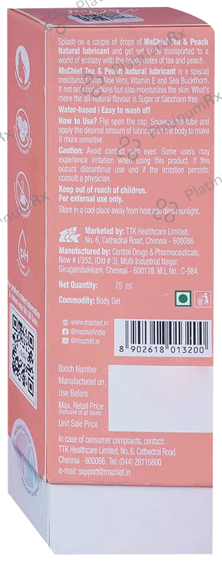 MsChief Classic Natural Lubricant Tea and Peach