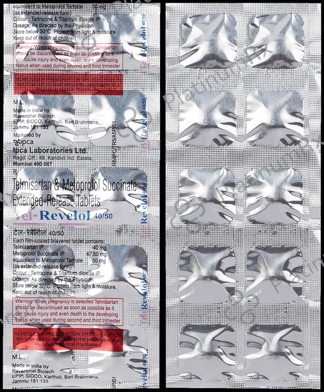 Tel Revelol 40/50mg Tablet ER 10s