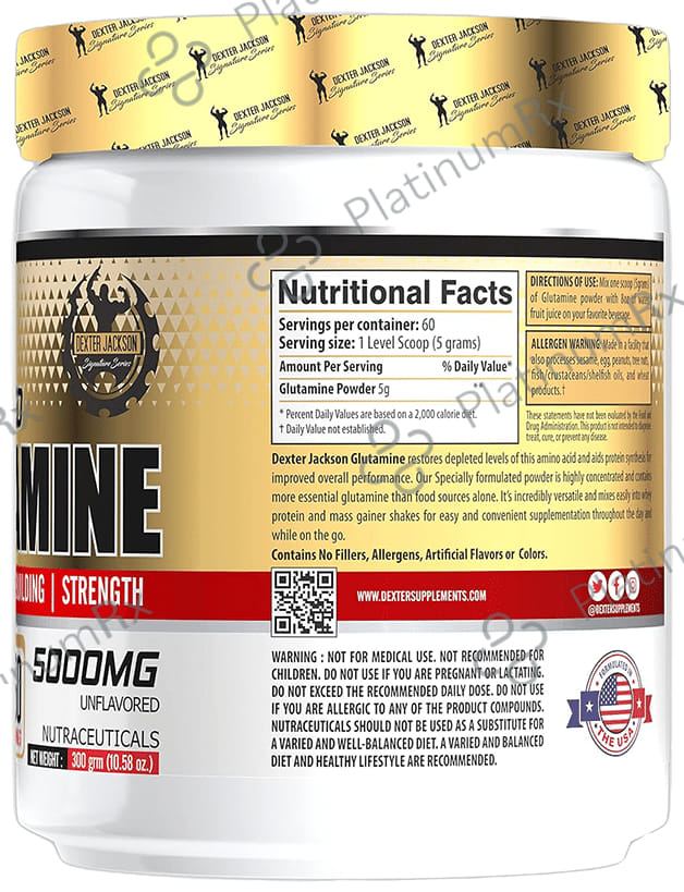 Dexter Jackson Micronized Glutamine 5000mg Powder