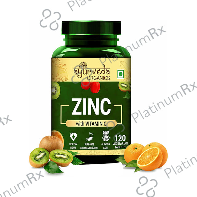 Ayurveda Organics Zinc with Vitamin C Vegetarian Tablet