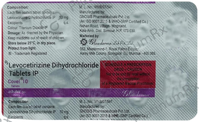 Covel 10mg Tablet 10s