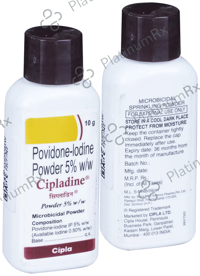 Cipladine 5% Powder 10gm