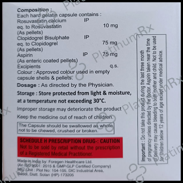 Xarostat Gold 10 Capsule