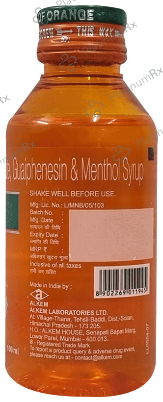 Alkof (Orange) Syrup 100ml