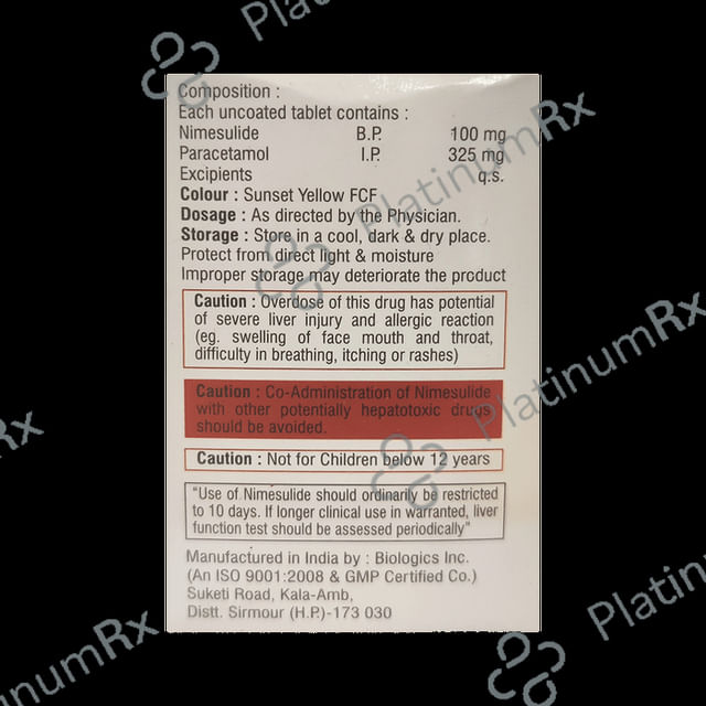 Rekin NP 100/325mg Tablet 10s