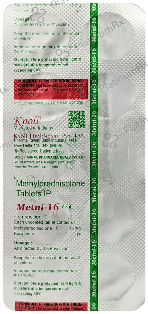 Metni 16mg Tablet