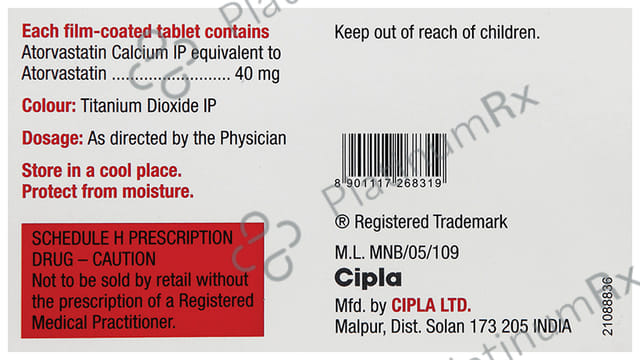 Lipvas 40mg Tablet 10s