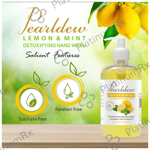 Pearldew Lemon & Mint Detoxifying Handwash (500ml Each) 1 Bottle