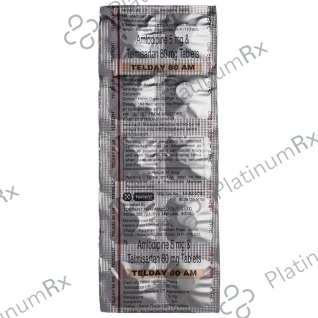 Telday 5/80mg AM Tablet 10s