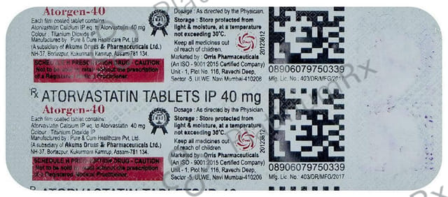 Atorgen 40mg Tablet 10s