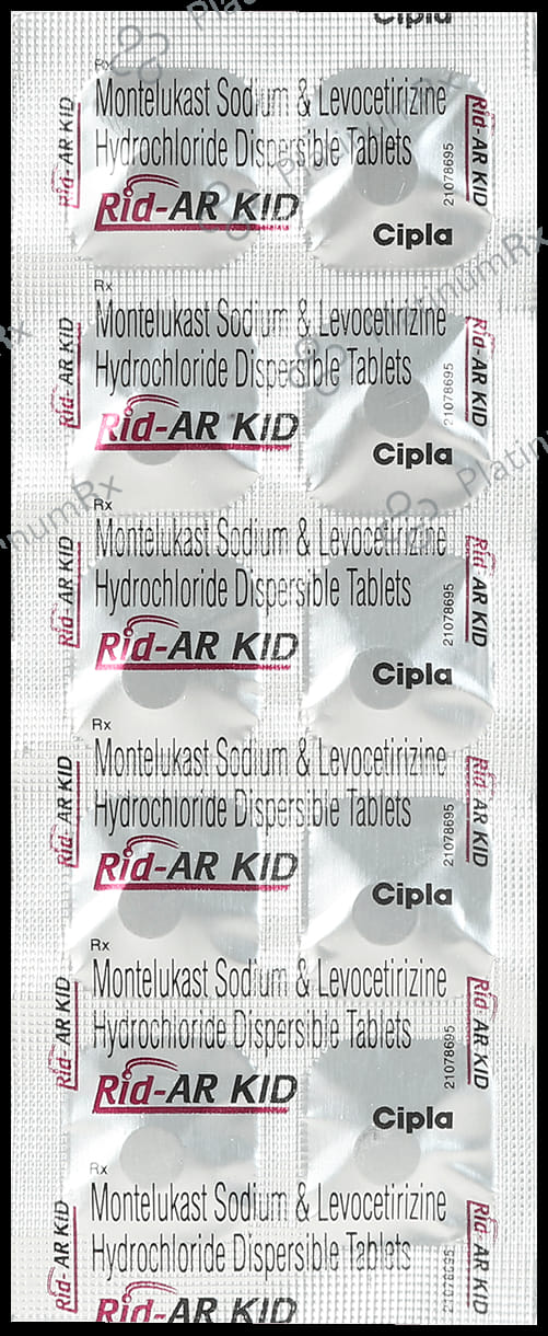 Rid-AR Kid 2.5mg/4mg Tablet DT Strawberry