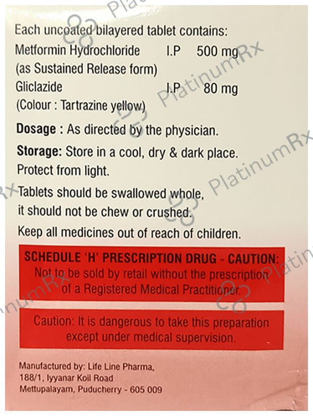 Opimet G 500/80mg Tablet SR 10s