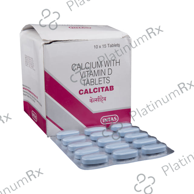 Calcitab 500mg/500IU Tablet 15s
