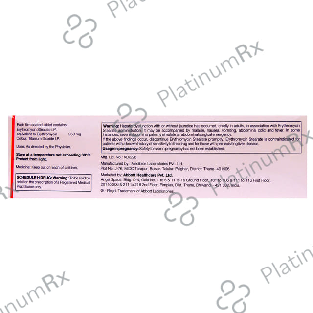 Erythrocin New 250mg Tablet 10s