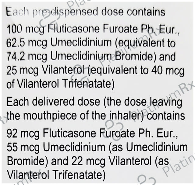 Trelegy Ellipta Powder For Inhalation 30MDI