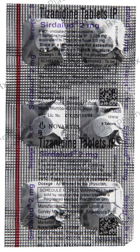 Sirdalud 2mg Tablet