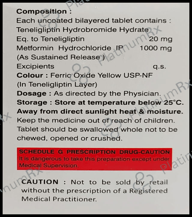 Tenbex M 1000mg/20mg Tablet