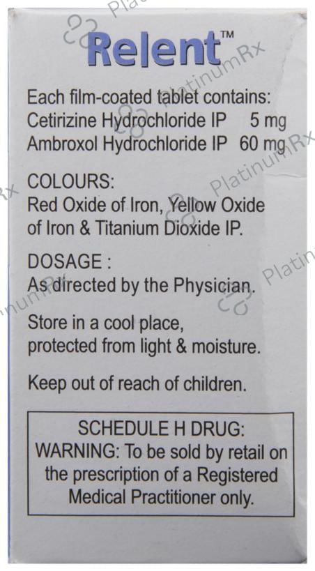 Relent 60/5mg Tablet 15s