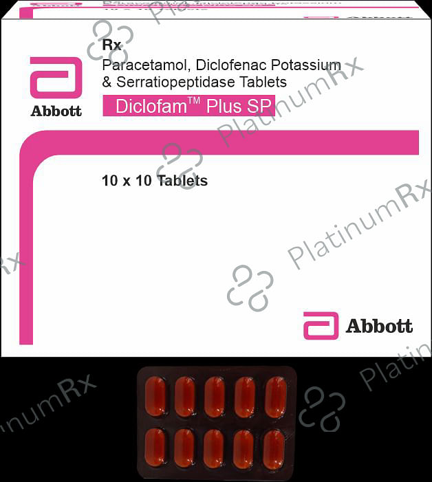 Diclofam Plus SP 50/325/10mg Tablet 10s