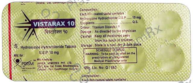 Vistarax 10mg Tablet 10s