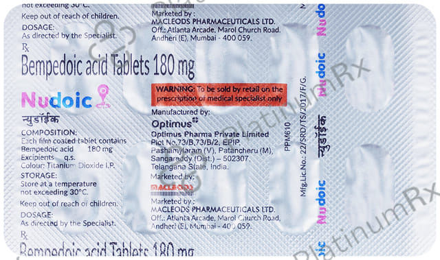 Nudoic 180mg Tablet