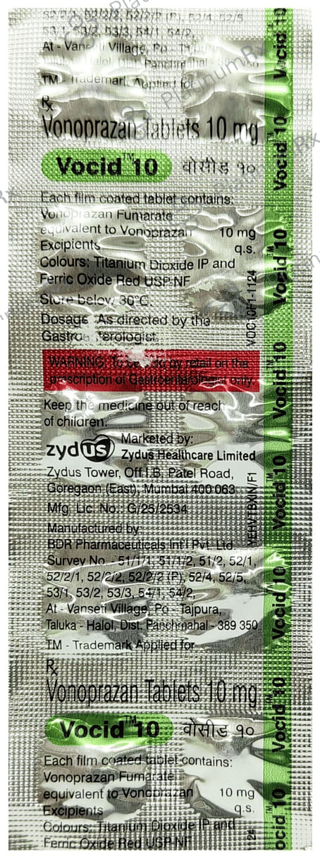 Vocid 10mg Tablet 10s