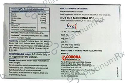 Corvestin 250mg Tablet