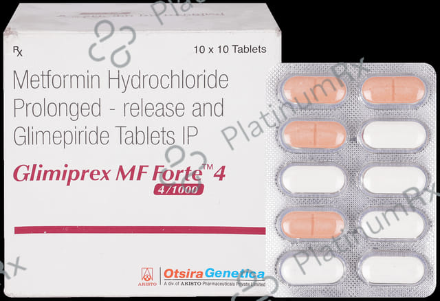 Glimiprex MF Forte 4mg/1000mg Tablet