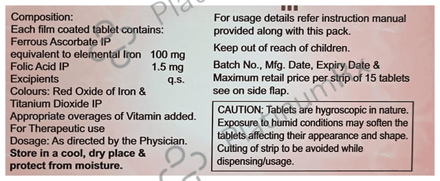 Orofer XT 100mg/1500mcg Tablet 15s