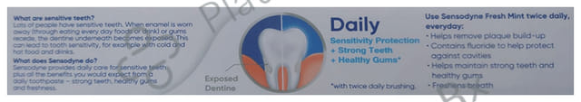 Sensodyne Fresh Mint Sensitive Toothpaste 75gm