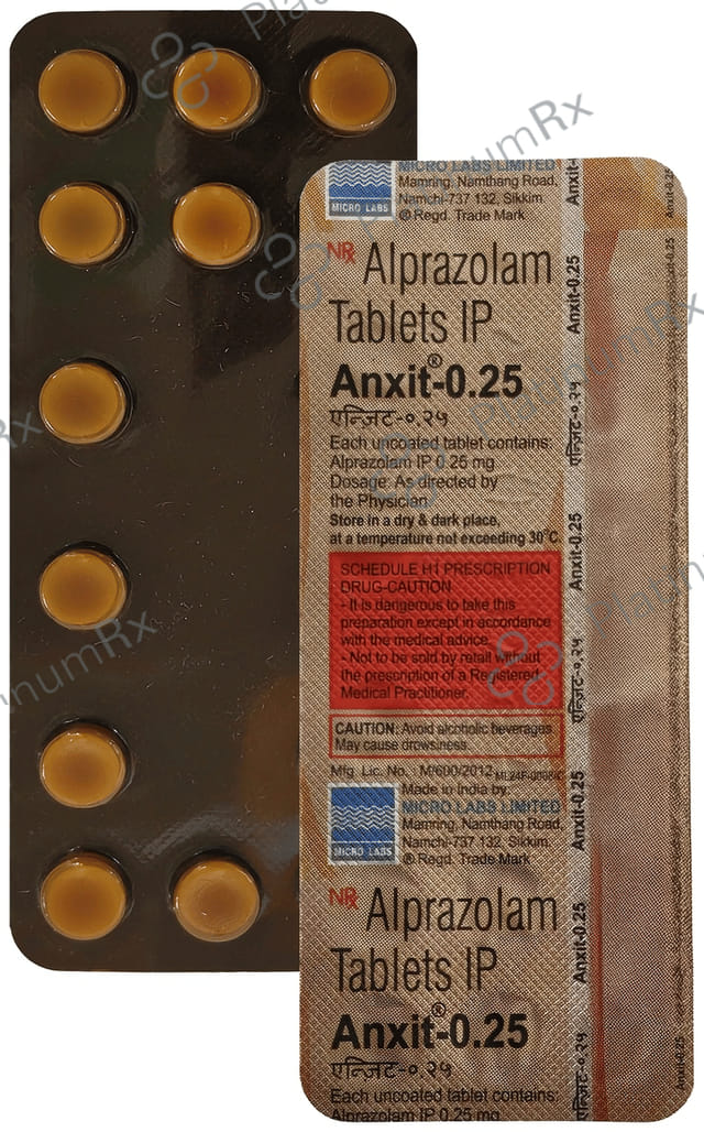 Anxit 0.25mg Tablet 15s