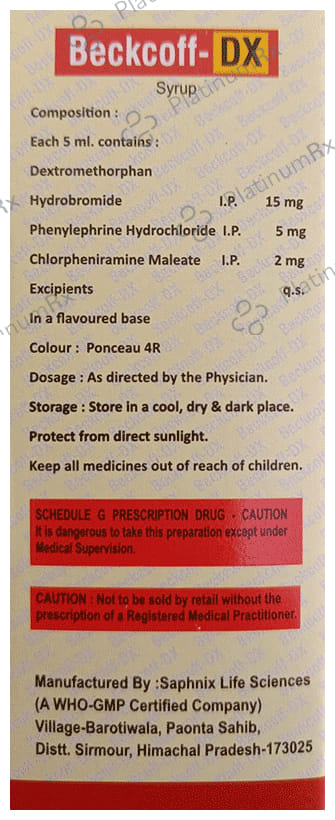 Beckoff-DX Syrup Strawberry Sugar Free