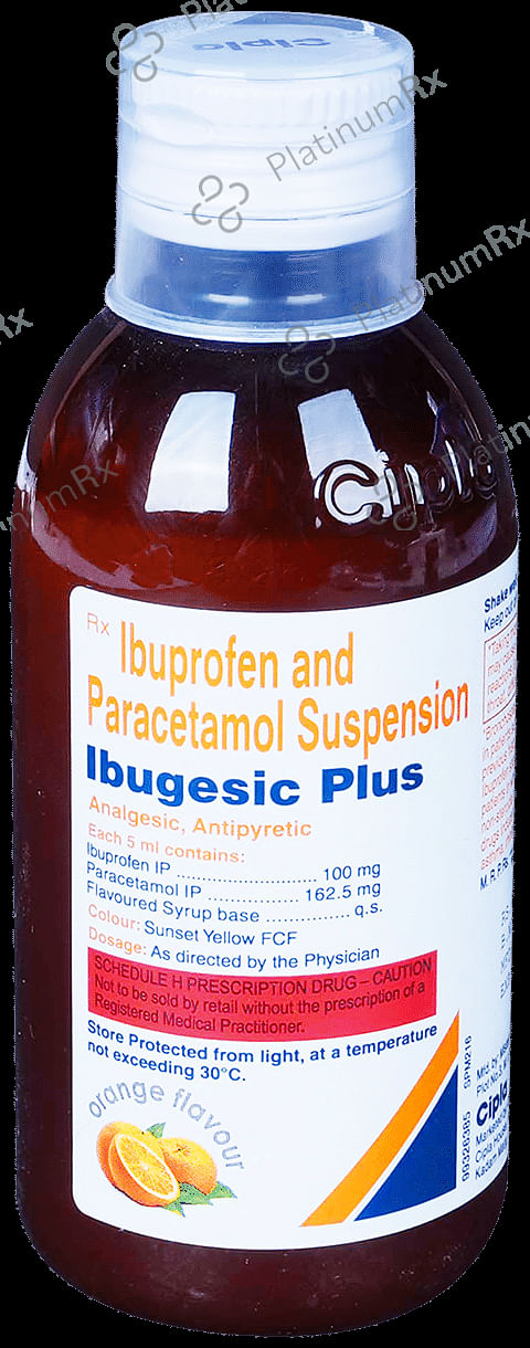 Ibugesic Plus 100/162.5mg Oral Suspension Orange 100ml