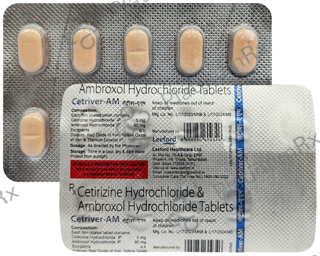 Cetriver AM 5/60mg Tablet 10s