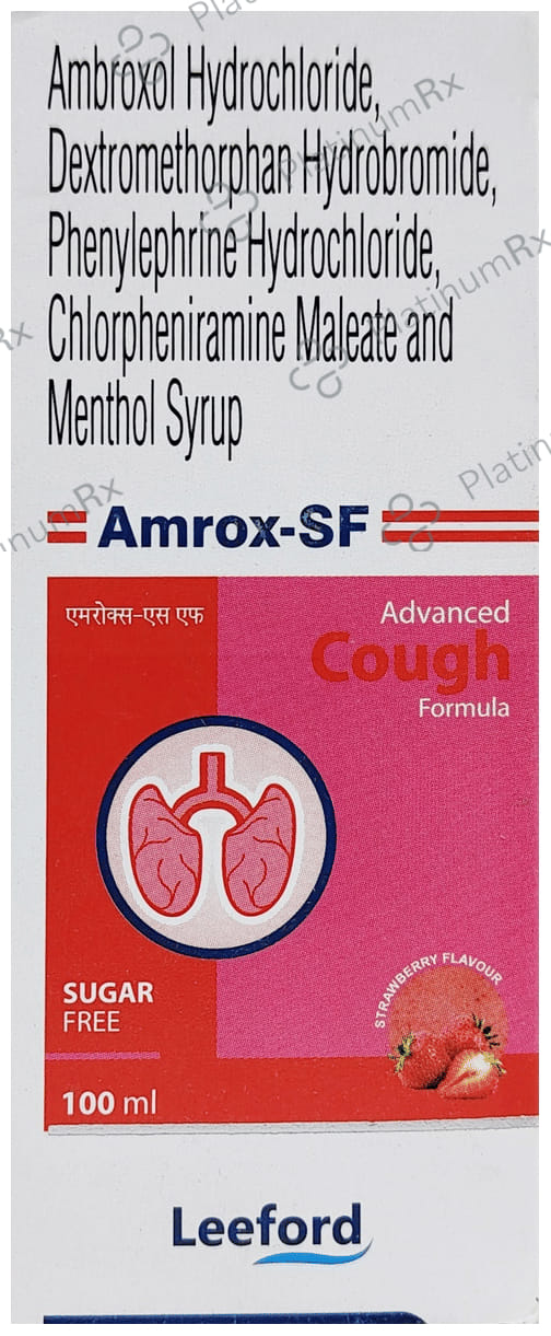 Amrox SF Syrup Strawberry Sugar Free 100ml