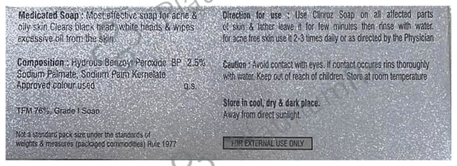 Clinroz 2.5% Medicated Soap 75gm