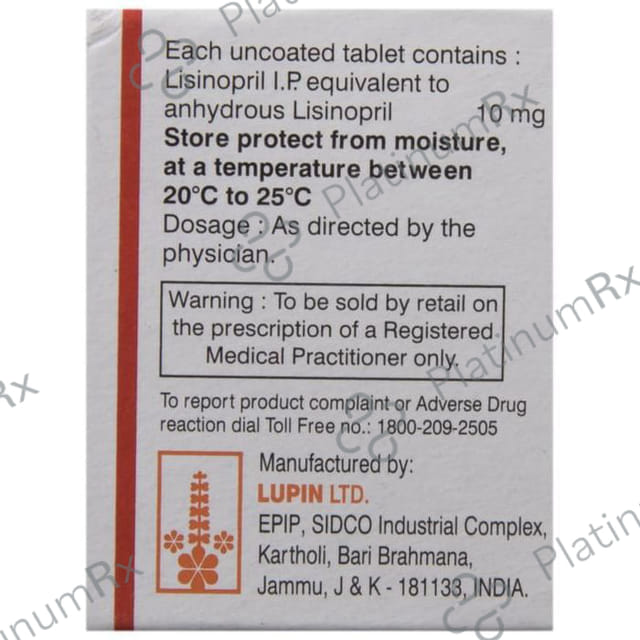 Lipril 10mg Tablet 15s