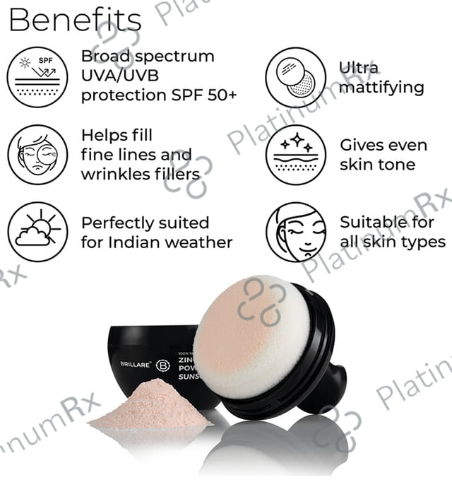 Brillare Zinc Powder SPF 50 Sunscreen 4gm