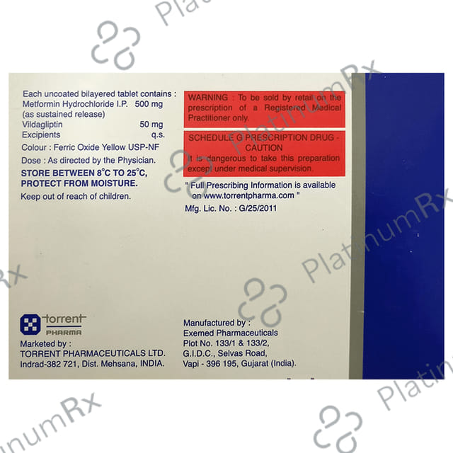 Torglip M 50/500mg Tablet SR 10s